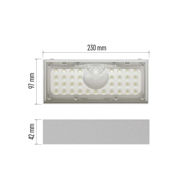 LED solárne svietidlo BRIXO so senzorom pohybu, neutrálna biela 4