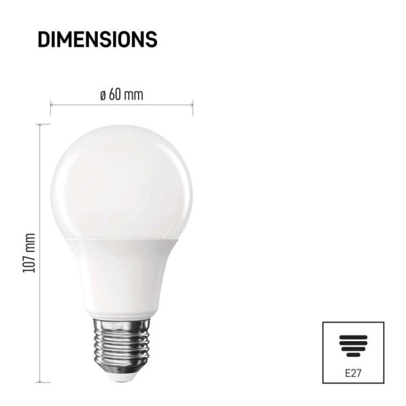 LED žiarovka Classic A60 / E27 / 4 W (40 W) / 470 lm / Neutrálna biela 2