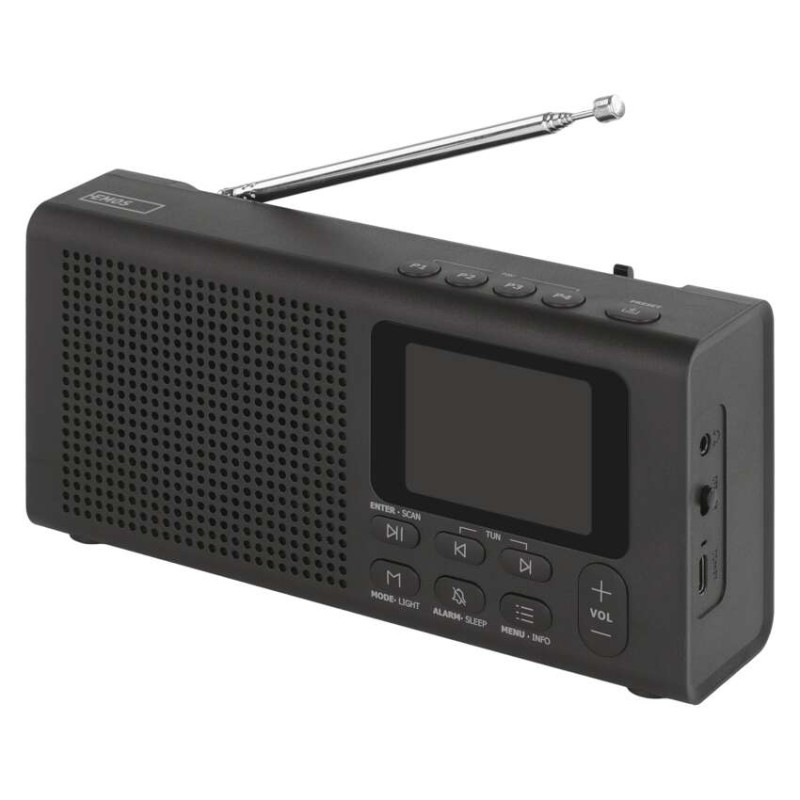 Prenosné rádio s Bluetooth P-600B, DAB / DAB+ / FM, čierne
