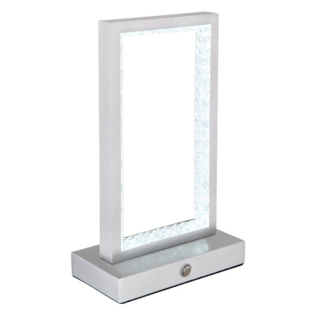 Nabíjateľná stolová lampa, hliník, akryl, čierny PVC kábel, dotykové zapnutie/vypnutie, plynulý doty 20