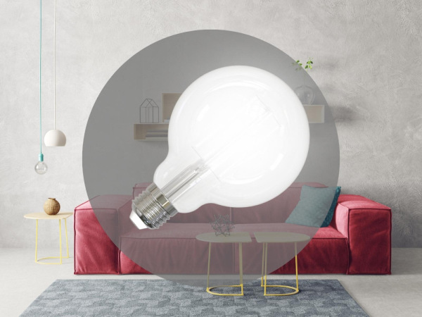 LED žiarovka / filament BIELY 13W - G95 / E27 / 4000K - ZWF204 6