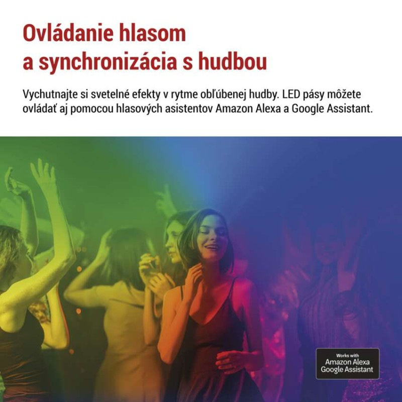 GoSmart Flexibilný LED pásik NEON biely, 3 m, 23 W, RGBIC stmievateľný, WiFi 3