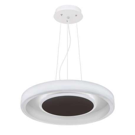 Závesné svietidlo, kov biely, akryl biely, kov hnedý, pamäťová funkcia, nočné svetlo, stmievateľné, 14