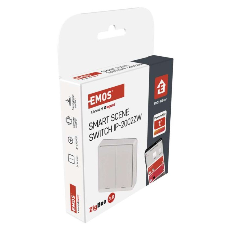 GoSmart Prenosný ovládač scén IP-2002ZW, ZigBee 3.0, 2-tlačidlový 11