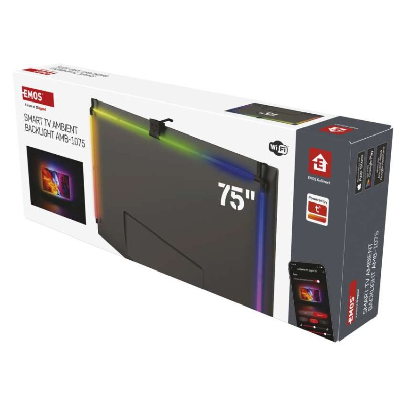 GoSmart Ambientné LED RGB osvetlenie za TV 75“ (189 cm) 12