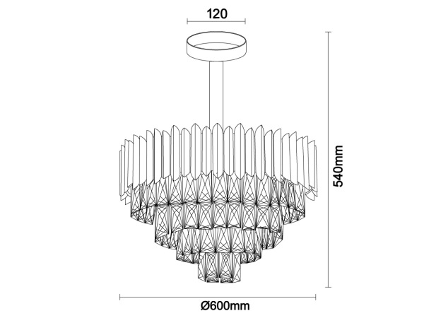 CARLOS krištáľový stropný luster - N2301 1
