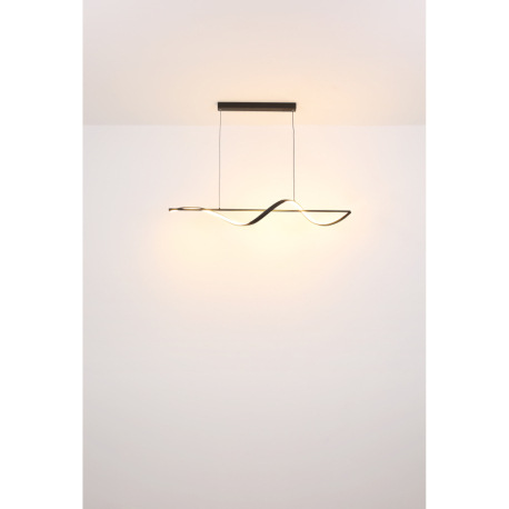 Závesné svietidlo, kov čierny, hliník čierny matný, silikón biely, kábel PVC čierny, možnosť nastave 15