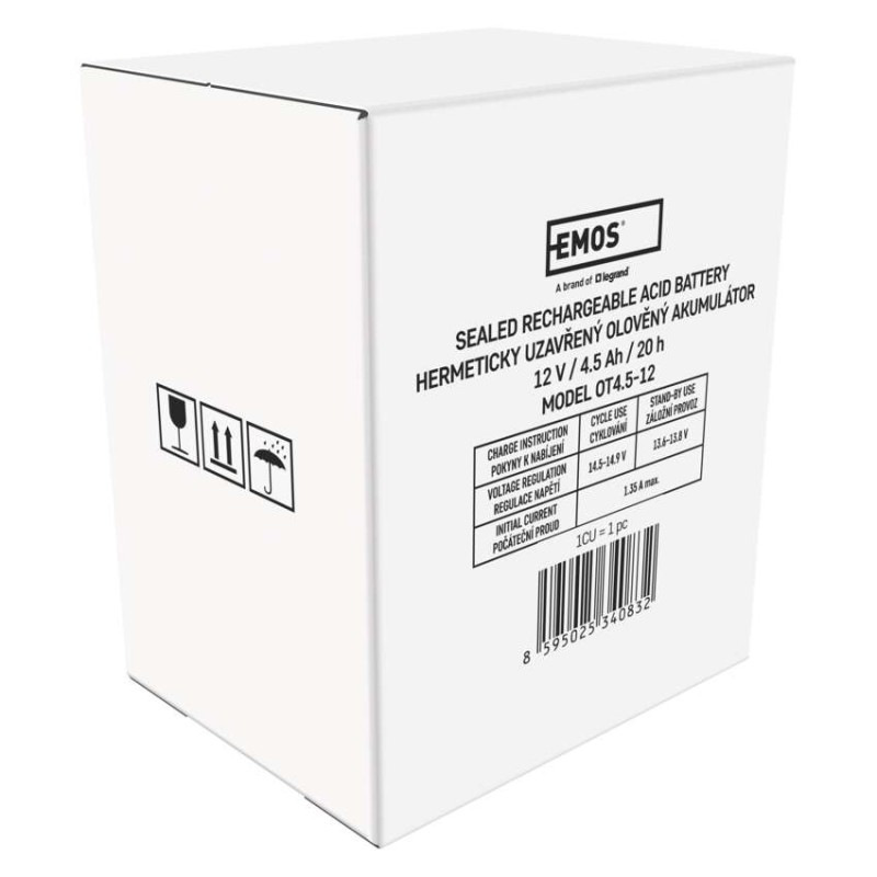 Bezúdržbový olovený akumulátor 12 V/4,5 Ah, faston 4,7 mm 8