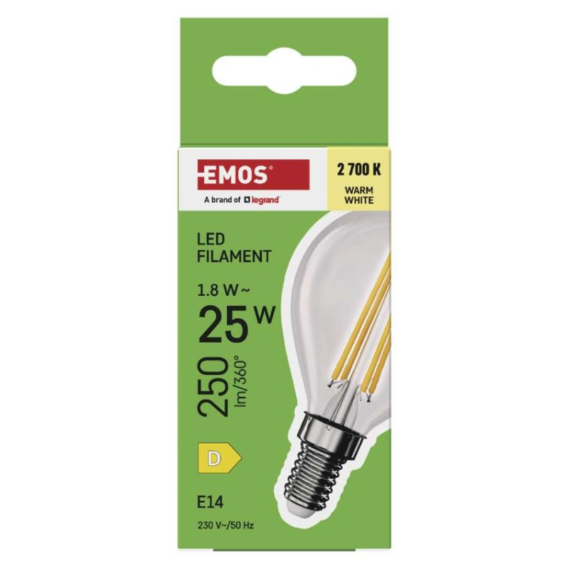 LED žiarovka Filament Mini Globe / E14 / 1,8 W (25 W) / 250 lm / Teplá biela 4