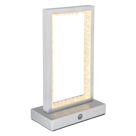 Nabíjateľná stolová lampa, hliník, akryl, čierny PVC kábel, dotykové zapnutie/vypnutie, plynulý doty 19