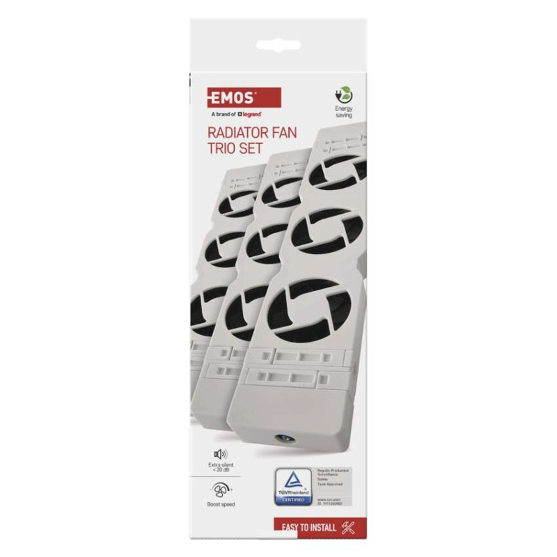 Ventilátor pod radiátor TRIO, biely 10