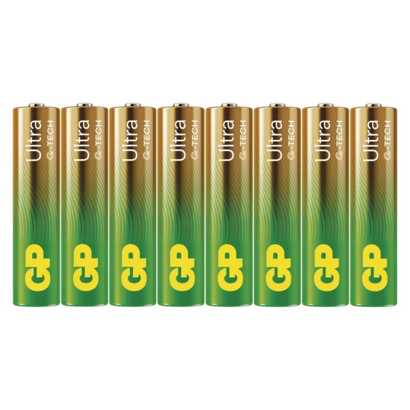 Alkalická batéria GP Ultra LR03 (AAA), 8 ks