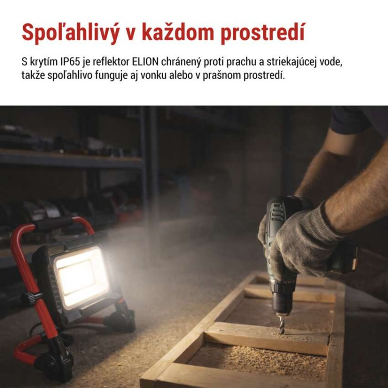 LED reflektor ELION 50W, červeno-čierny, IP65, 8000 lm, neutrálna biela 7