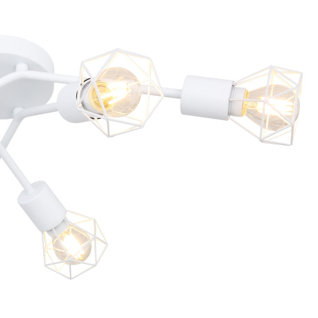 Stropné svietidlo, biely kov, Ø630, V: 180, bez žiaroviek 6xE14, max. 40W 230V 5