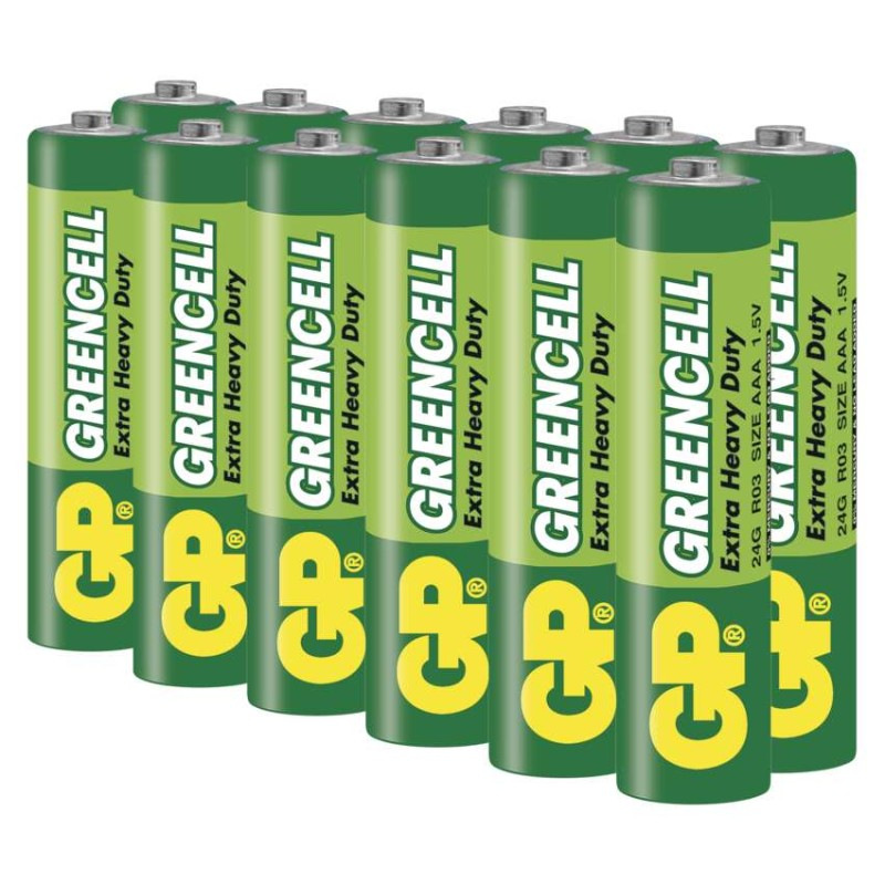 Zinko-chloridová batéria GP Greencell R03 (AAA), 12 ks 1