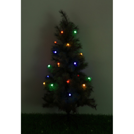 Solárna svetelná reťaz, plast čierny matný, posuvný spínač, krokový spínač, batéria súčasťou balenia 5