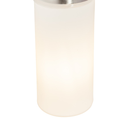Nástenné svietidlo, nikel matný, sklo biele satinované, pre vnútorné použitie, IP44, DxV:120x310, H: 15