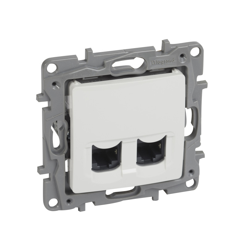 Niloé zásuvka 2xRJ45 CAT6 FTP biela