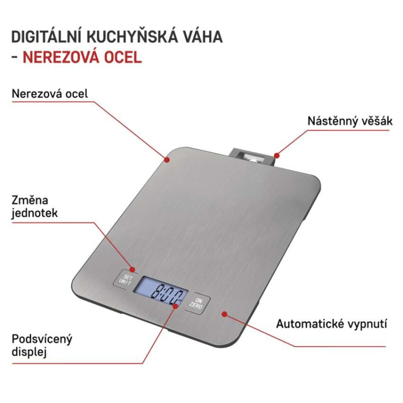 Digitálna kuchynská váha EV023, strieborná 1