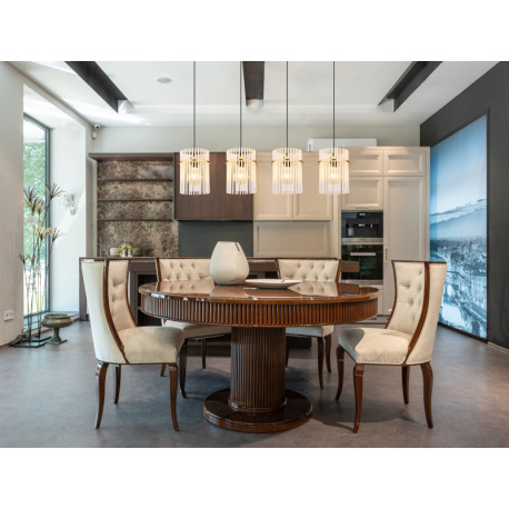 Závesné svietidlo, kov zlatej farby, sklenené tyče biele, priehľadné, kábel PVC čierny, možnosť skrá 1