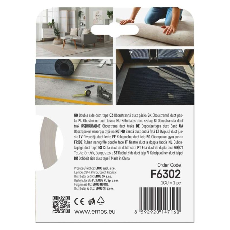 Dvojstranná DUCT páska 50 mm / 10 m, priehľadná 6