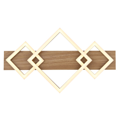 Stropné svietidlo, matný čierny kov, MDF s imitáciou tmavého dreva, plast čierny, plast biely, DxŠxV 4