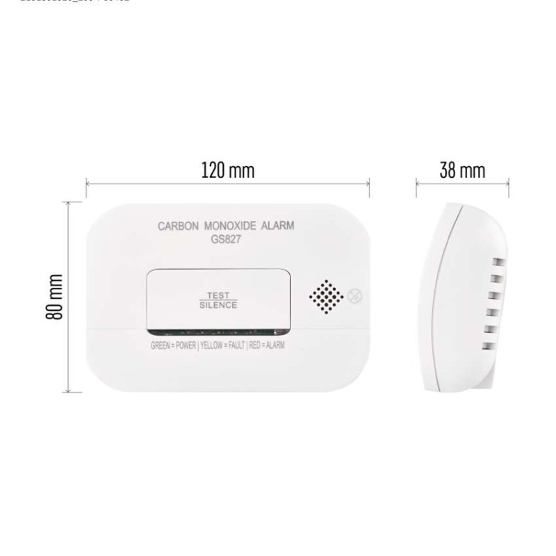 Detektor oxidu uhoľnatého v miestnosti GS827