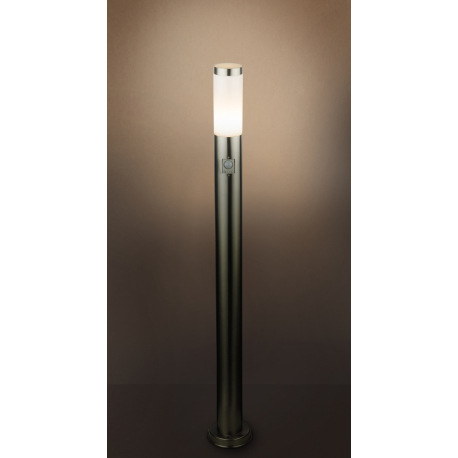 Vonkajšie svietidlo, nerezová ocel, plast biely, IP44, senzor: 90 °, dosah 9m, Ø 127, V: 1100, bez ž 5