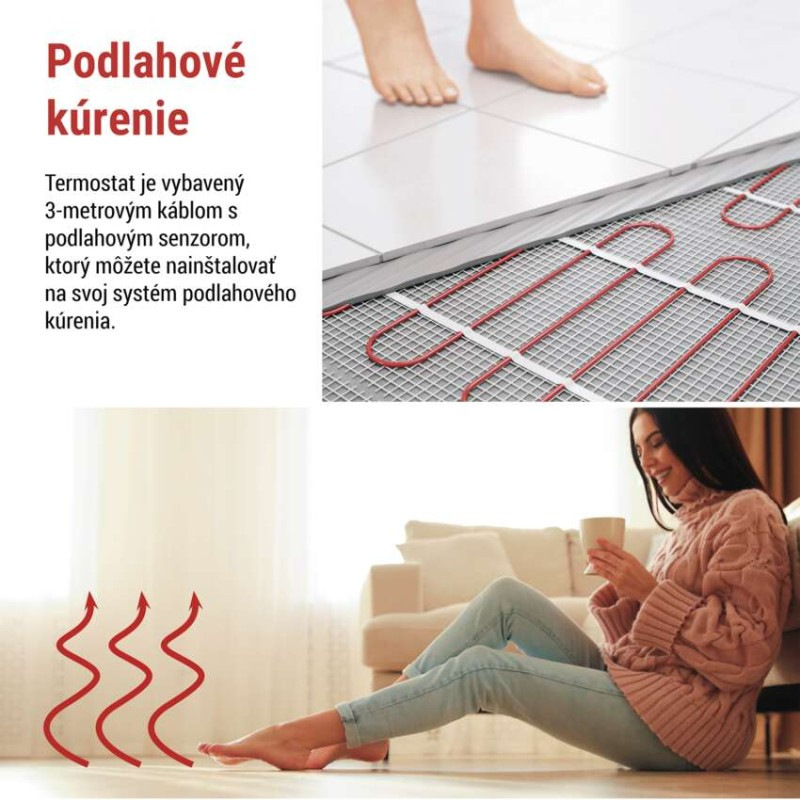 Izbový programovateľný drôtový WiFi GoSmart termostat P56S01 5