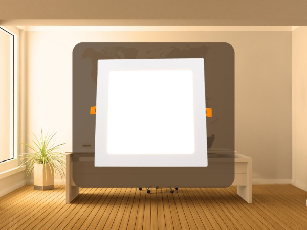 LED vsadený panel 18W / PS / SMD / 2800K / WH - LPL214 4