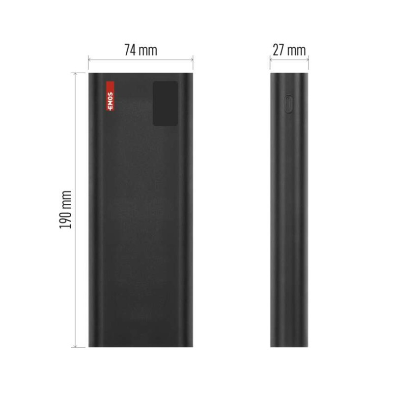 Power bank EMOS NTBF30, 27 000 mAh, 100 W PD, čierny 1