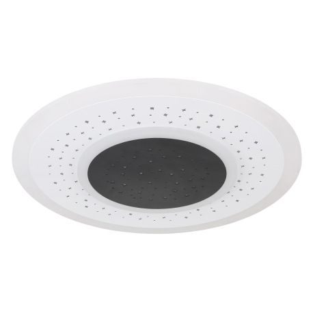 Stropné svietidlo, kov biely a čierny, akryl opál, stmievateľné, viackrokové ovládanie cez nástenný 14