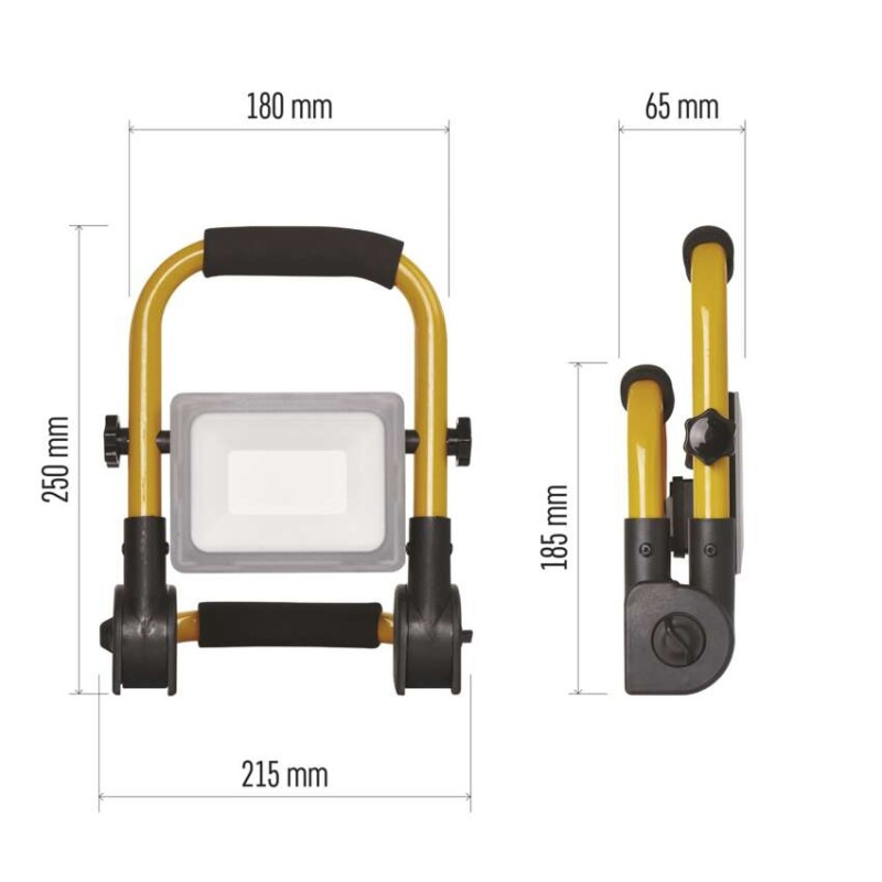 LED reflektor ILIO 21W, žlto-čierny, IP44, 1900 lm, neutrálna biela 4