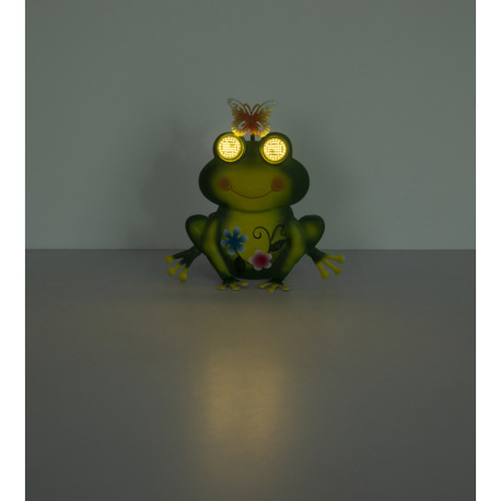 Solárne svietidlo, kov, zelený matný, viacfarebný, plast čierny matný, vypínač, batéria súčasťou bal 12