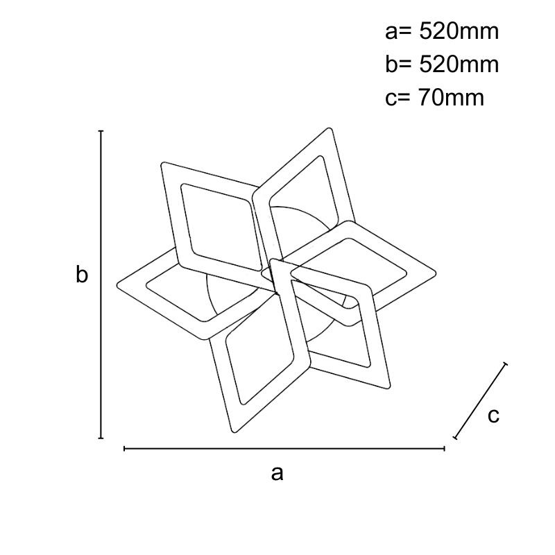LED stropné svietidlo s diaľkovým ovládačom 130W - J1329/W 2