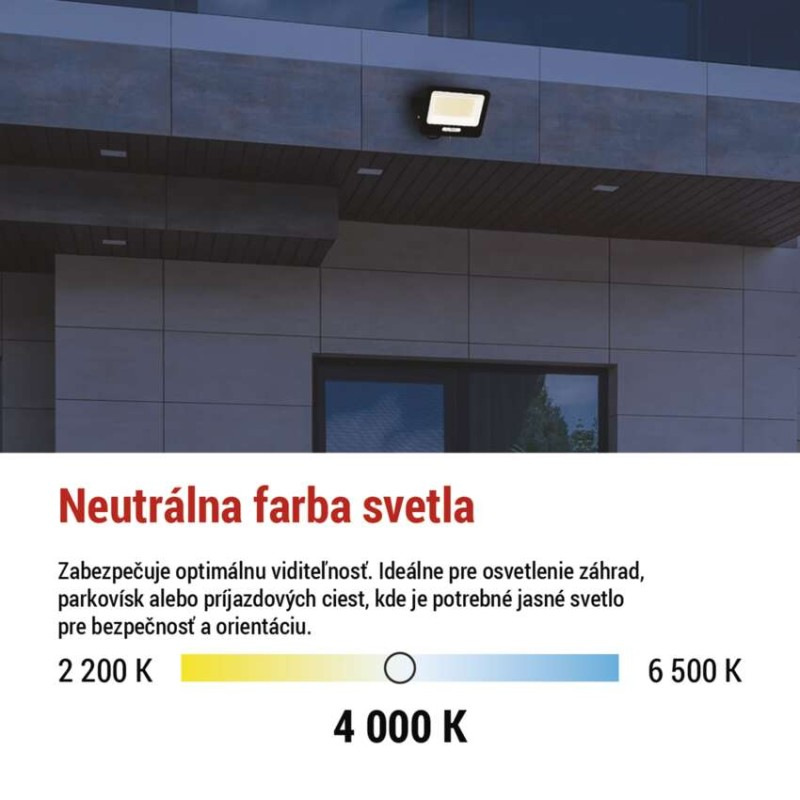 LED reflektor GLARO 100W, čierny, IP65, 10000 lm, neutrálna biela 8