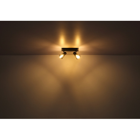 Stropné svietidlo, kov čierny, dymové sklo, DxŠxV:400x70x155mm, bez žiaroviek 3x E14, max. 40W 230V 8