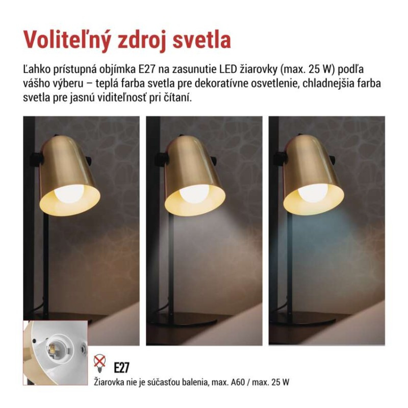 Stolná lampa NINA, zlatá 4