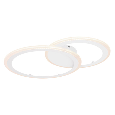 Stropné svietidlo, kov biely, akryl biely, funkcia pamäte, nočné svetlo, stmievateľné, diaľkové ovlá