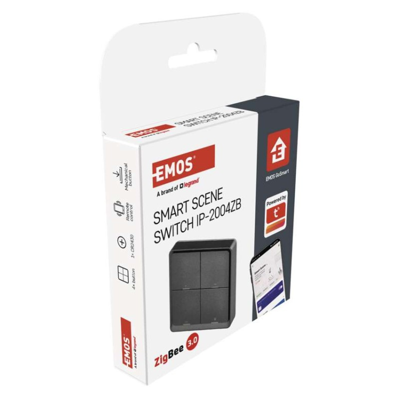 GoSmart Prenosný ovládač scén IP-2004ZB, ZigBee 3.0, 4-tlačidlový 10