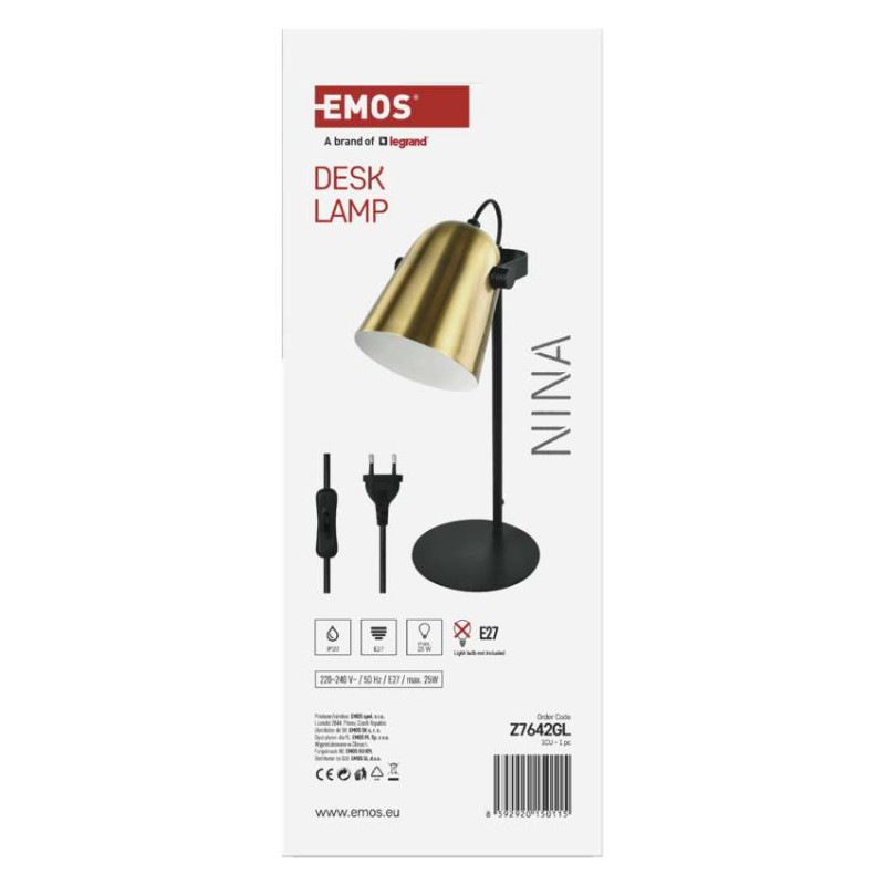 Stolná lampa NINA, zlatá 10