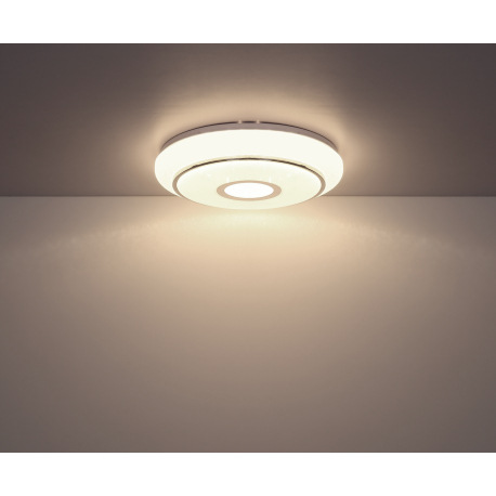 Stropné svietidlo, plast biely chróm, plast satinovaný, krištál akrylový, trblietavý efekt, 200-3100 9