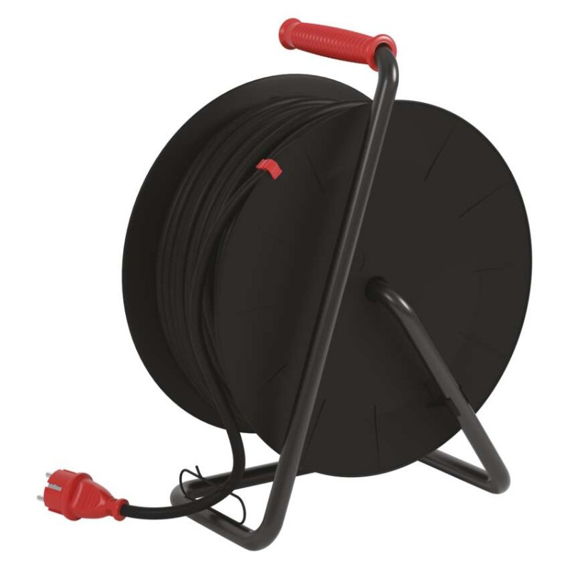 Vonkajší predlžovací kábel na bubne 50 m / 4 zás. / čierny / guma-neoprén / 230V / 2,5 mm2 9