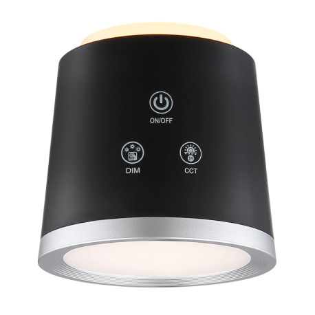 Nabíjateľná stolová lampa, hliník/plast čierny, satin., strieborný, dotykové zapnutie/vypnutie/plynu 11