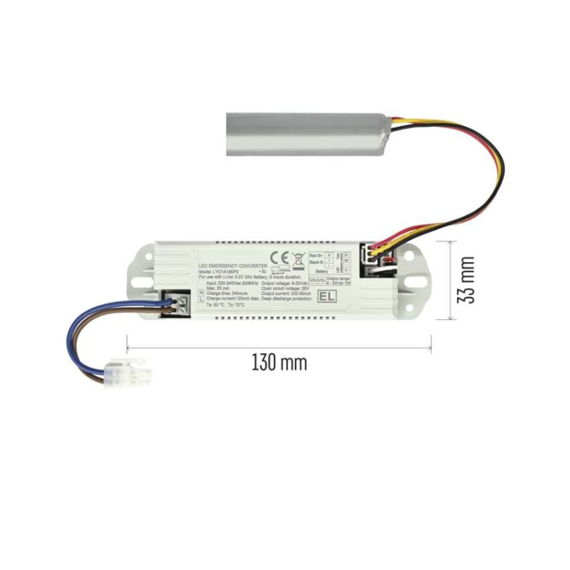 Modul núdzového osvetlenia pre ZM3012 FLERI, 1 W/3 h 9