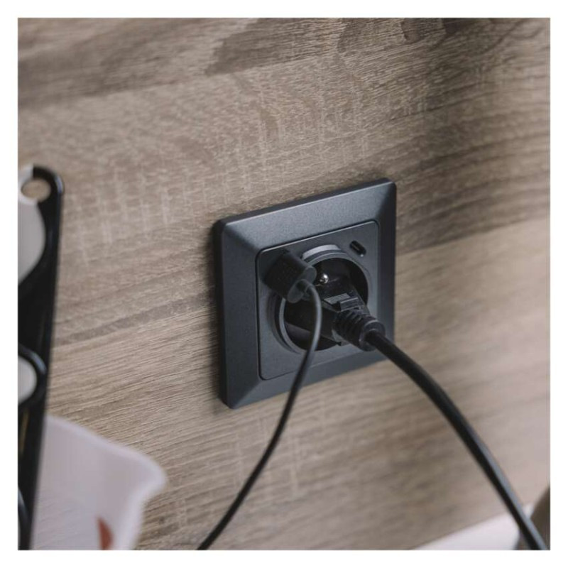 Zásuvka s USB-A+USB-C, antracit 8