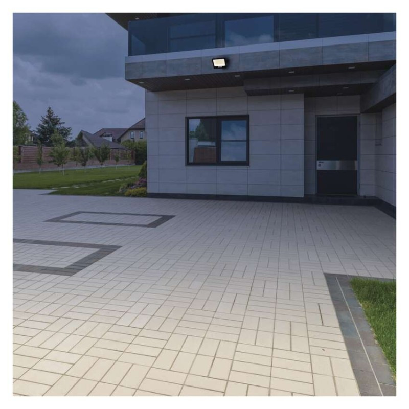 LED reflektor GLARO 100W, čierny, IP65, 10000 lm, neutrálna biela 10