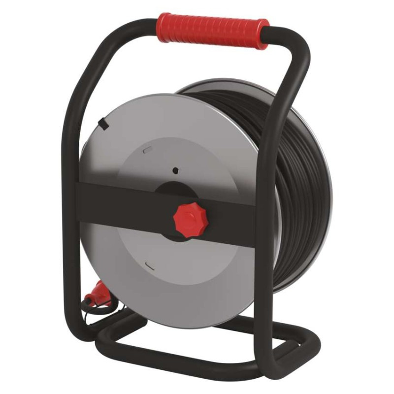 Vonkajší predlžovací kábel na bubne 50 m / 4 zásuvky / čierny / guma / 230 V / 1,5 mm2 11