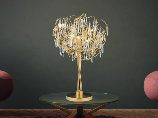 Luxusná krištáľová stolná lampa 5 x G9 - CA061/T 3