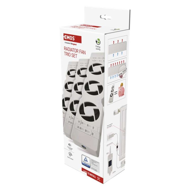 Ventilátor pod radiátor TRIO, biely 12